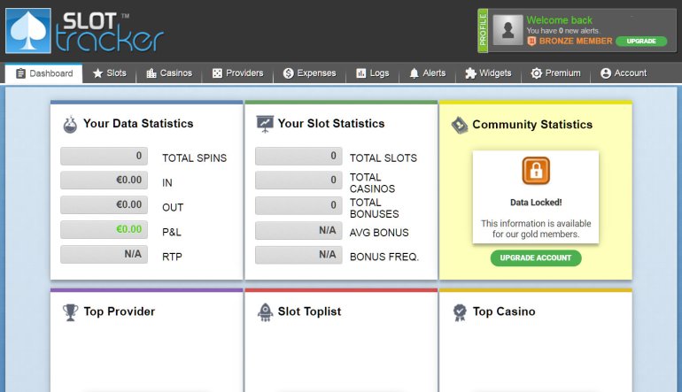 интерфейс программы slot tracker